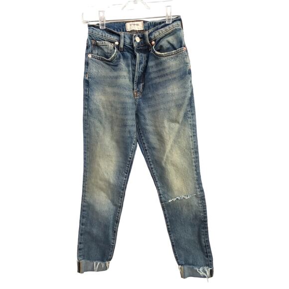 Free People Denim - We The Free People Jeans Womens 26 Stella Skinny High Rise Dirty Wash Distressed